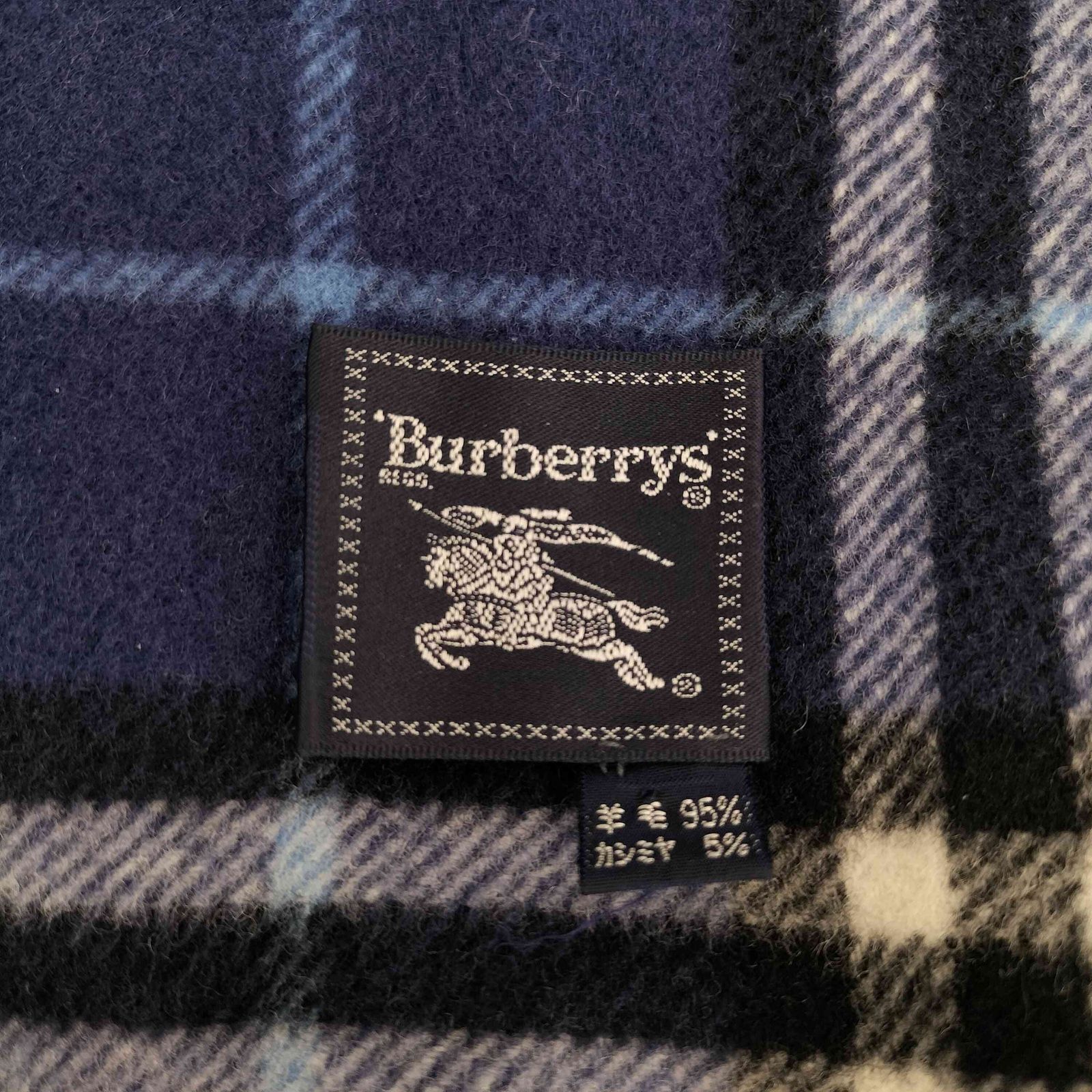 バーバリーズ BURBERRYS ウールカシミヤ フリンジ ノバチェック