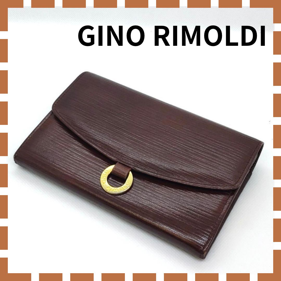 GINO RIMOLDI（ジーノ・リモルディ）型押し レザー 折りたたみ 財布 