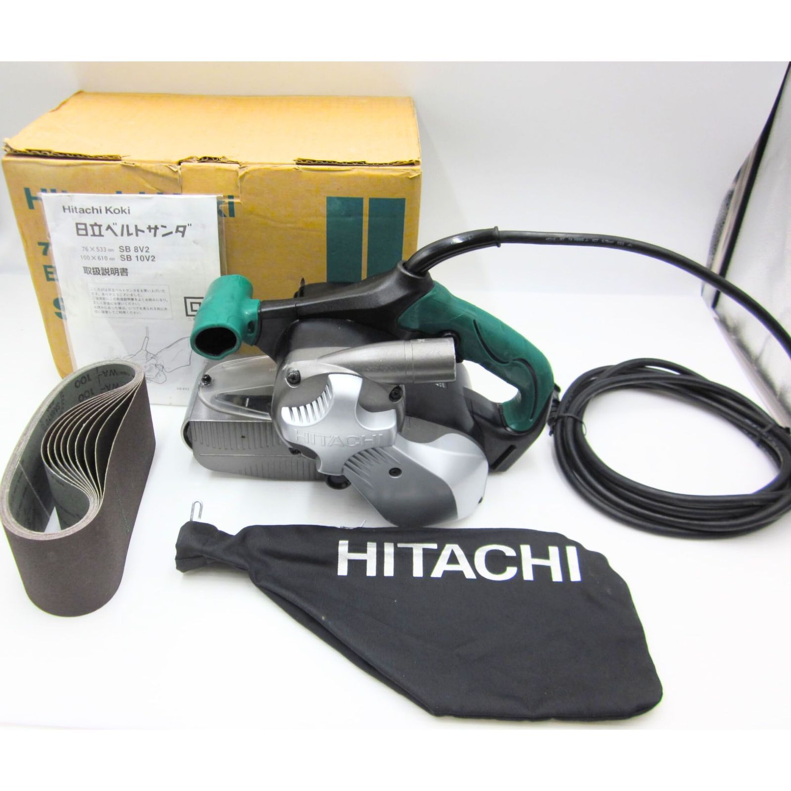 領収書発行可 HiKOKI ハイコーキ 旧日立工機 ベルトサンダー 幅76 mm×周長533 mm AC 100 V SB 8 2