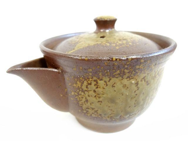 15 備前焼 在銘 竹山 前茶器 7点揃い 宝瓶 急須 湯冷まし 茶盃 湯呑 前茶道具 木箱 酒杯 共箱 酒器 日本酒 盃 古美術品 □ ８A