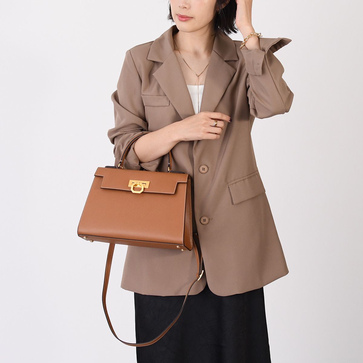 【タグ付き】カルボッティ ELENA オーダー品 ヘビ革 2way ブラウン 楽天市場】カルボッティ ハンドバッグ ショルダーバッグ エレナ