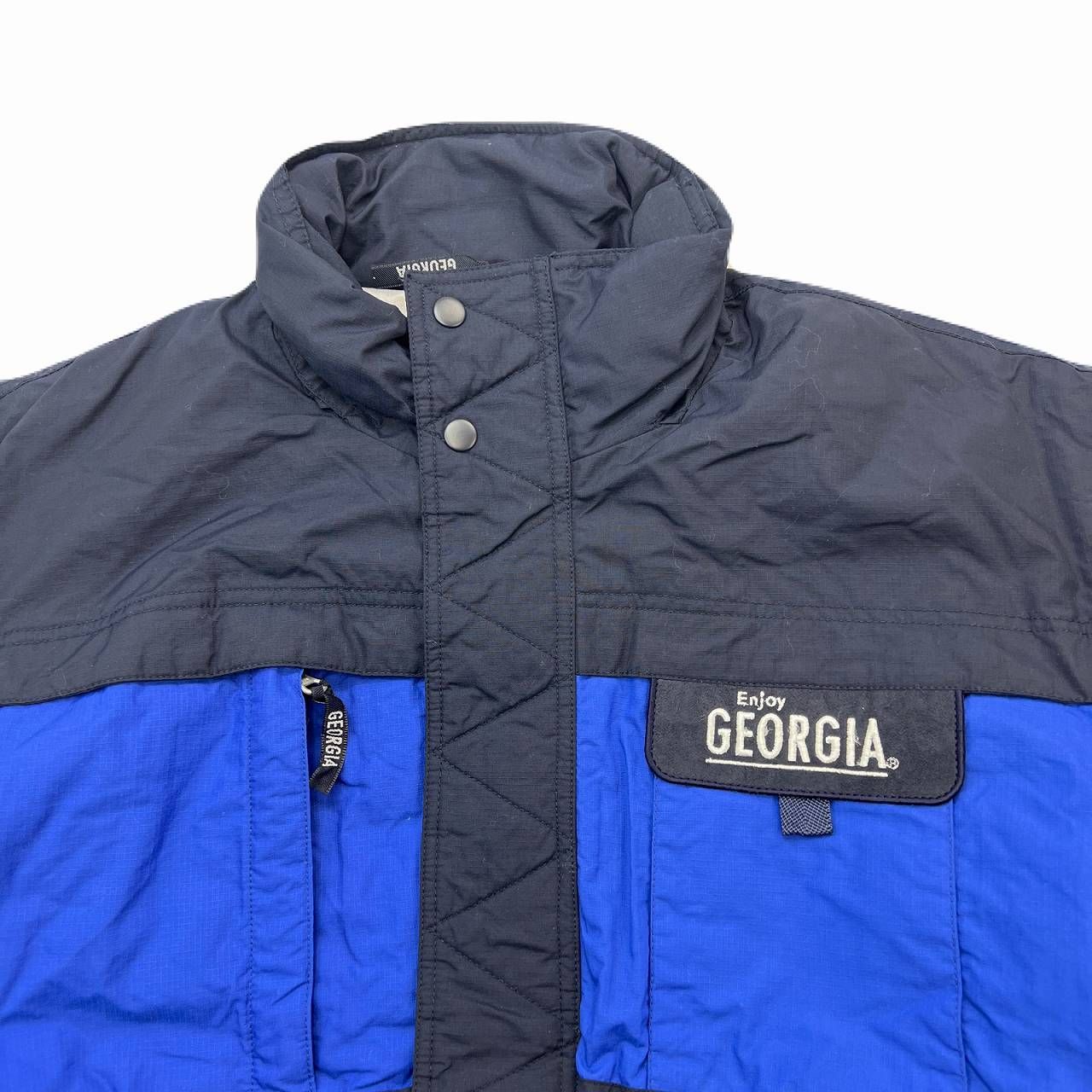 ジョージア ナイロンジャケット メンズ フリーサイズ XL相当 ネイビー