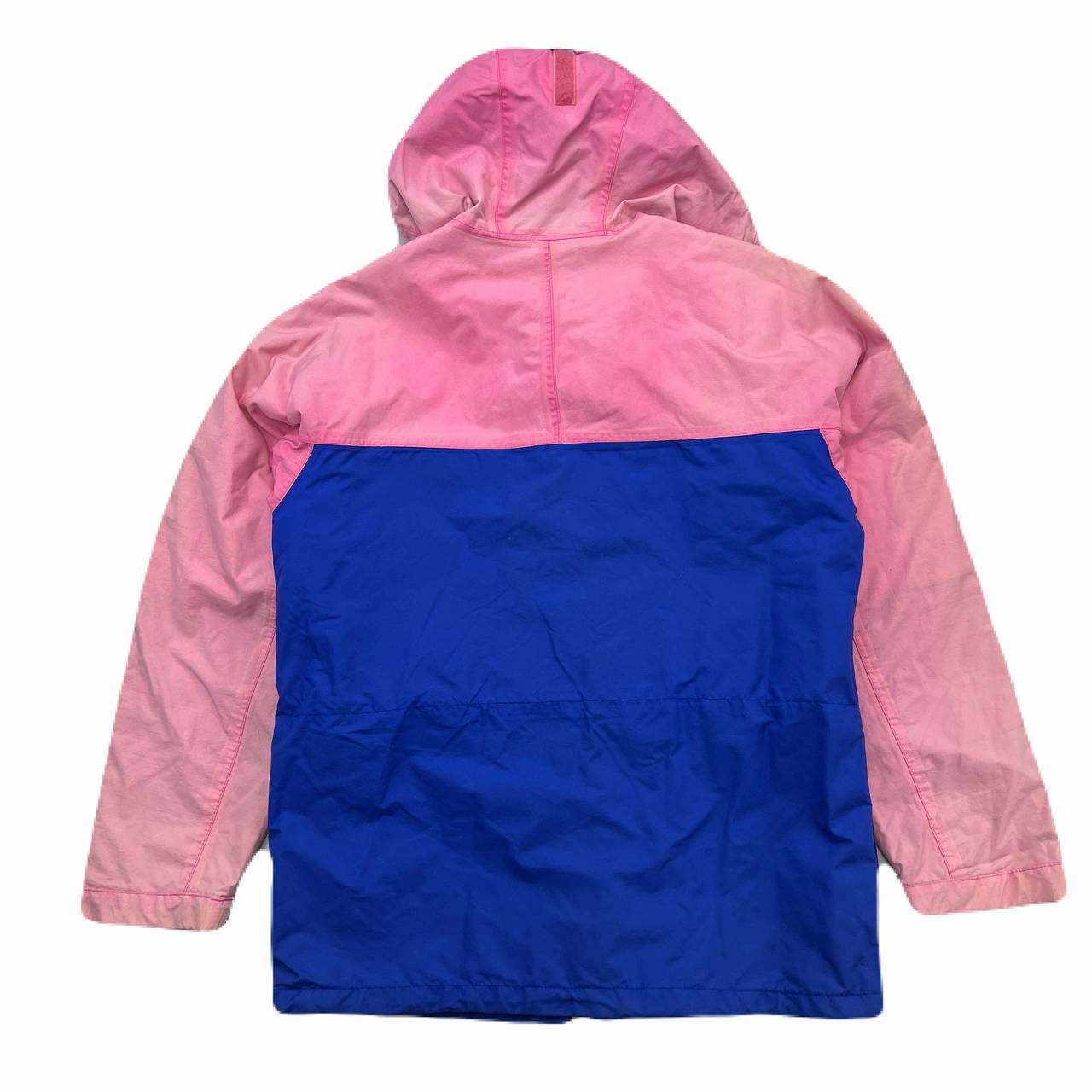 80s 90s ビンテージ モンベル 中綿 ナイロン ジャケット パーカー モンベル アウトドアジャケット メンズ M ピンク ブルー ビンテージ