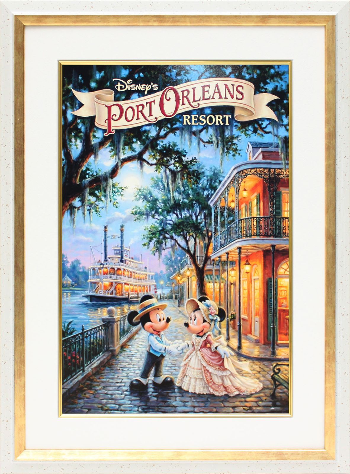 ディズニー「ミッキー&ミニー/ポートオーリンズ リゾート」額縁2種選択 ディズニー「ミッキー&ミニー/ポートオーリンズ リゾート」額縁2種選択