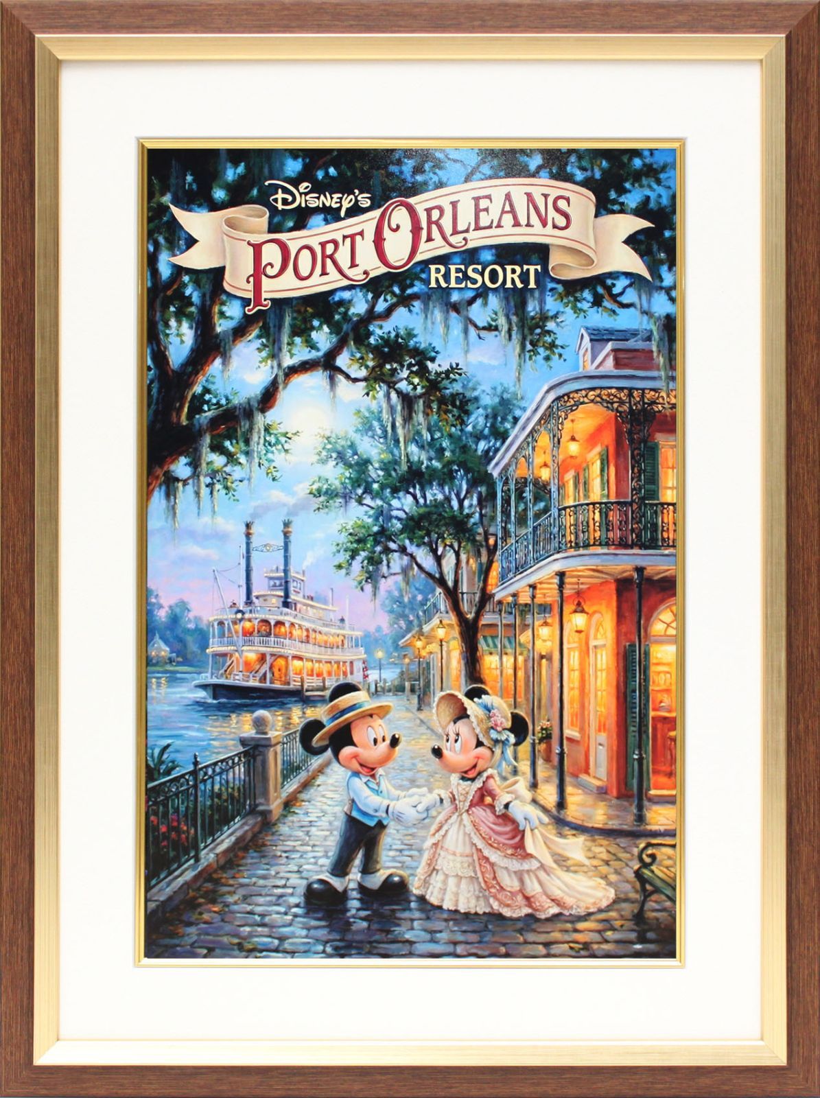 ディズニー「ミッキー&ミニー/ポートオーリンズ リゾート」額縁2種選択
