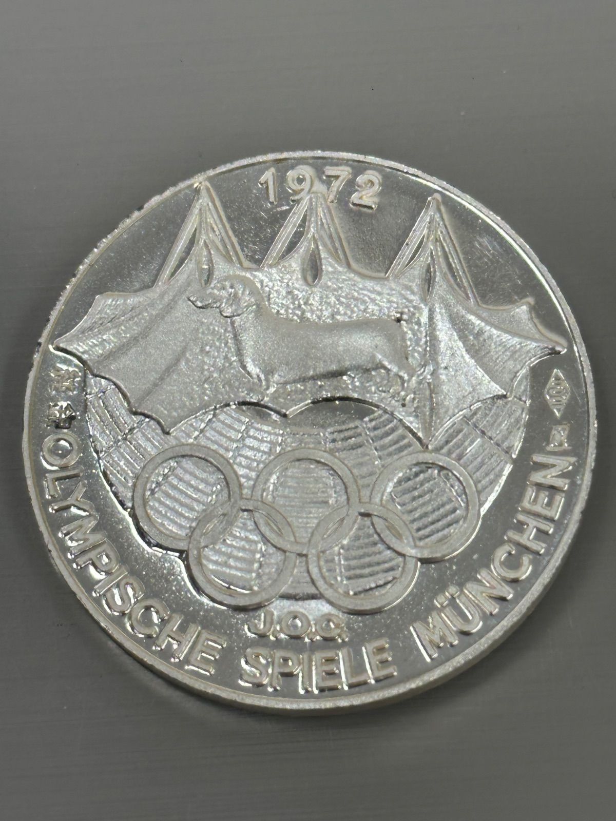 AN134-z】ミュンヘンオリンピック 純銀 1000 刻印 銀メダル コイン