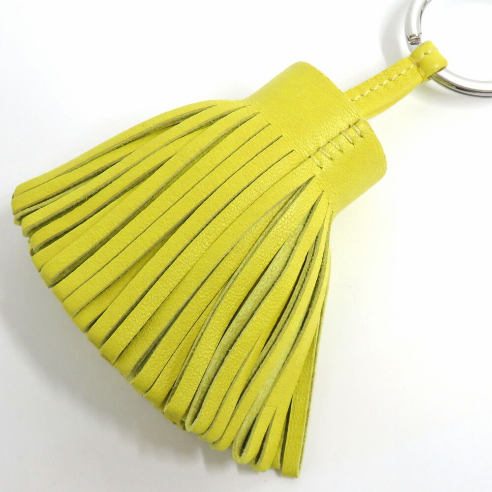 名古屋】エルメス カルメン ライム レザー キーホルダー キーリング