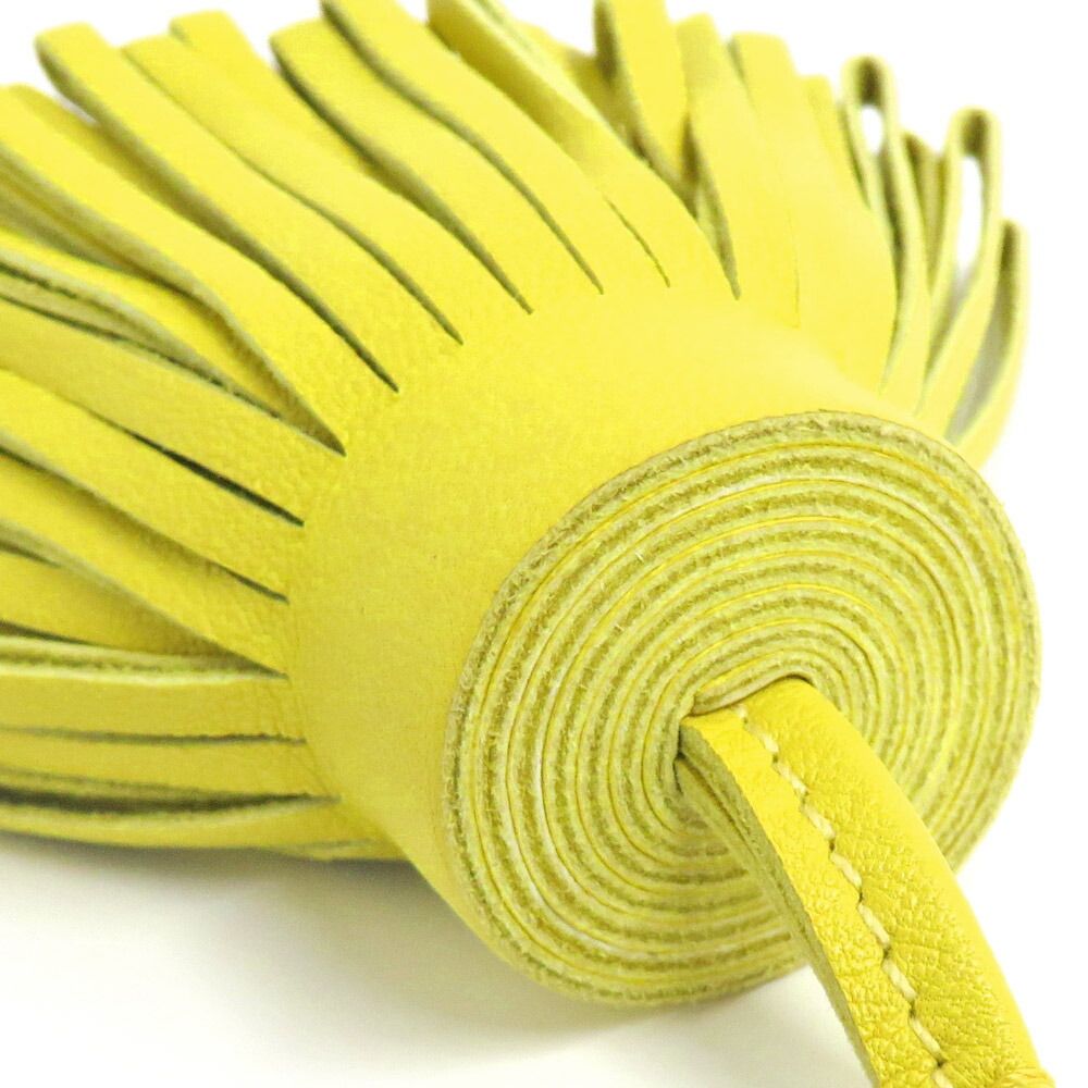 名古屋】エルメス カルメン ライム レザー キーホルダー キーリング