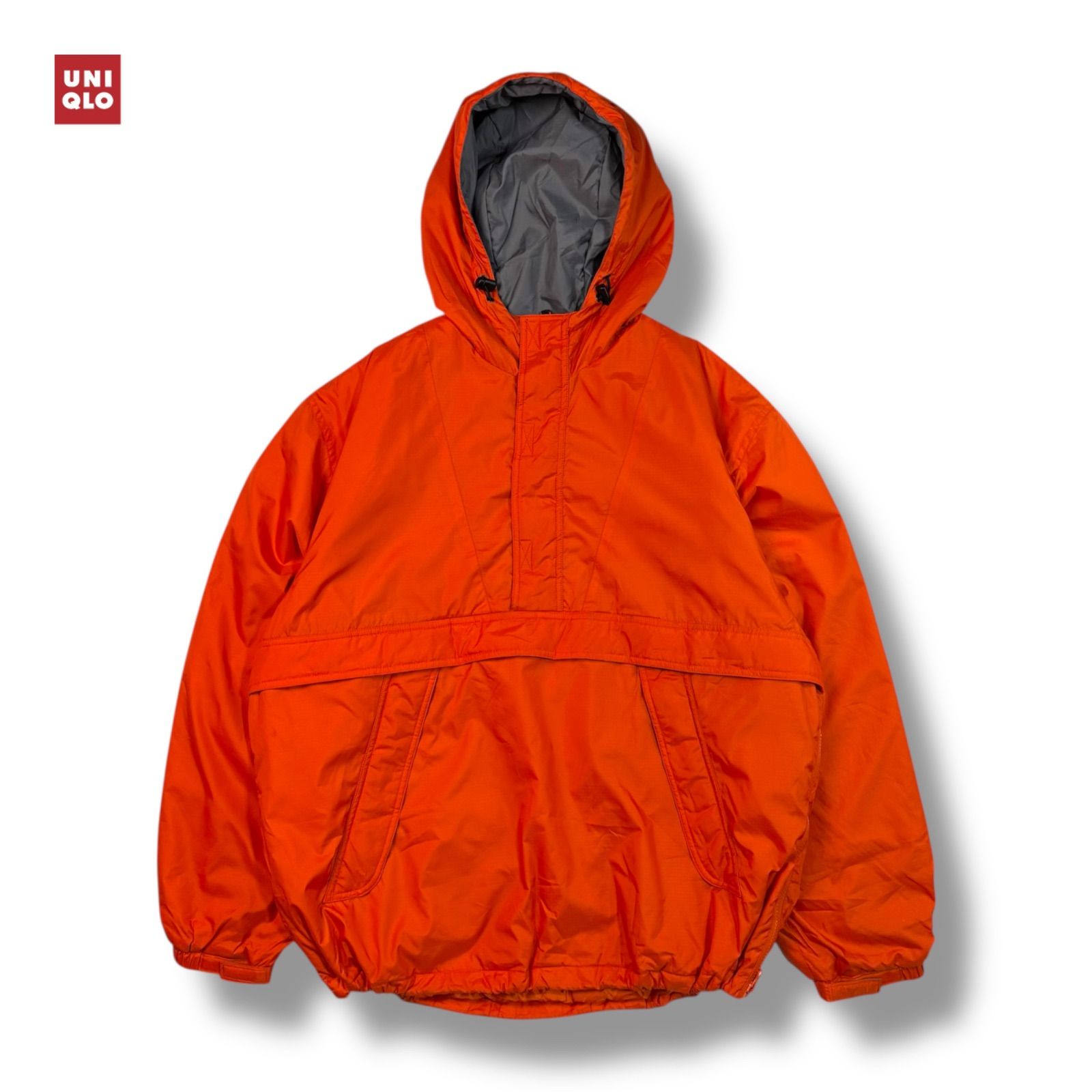 90s old uniqlo 中綿 キルティング アノラックパーカー y2k OLD UNIQLO 中綿入りアノラックパーカー y2k オレンジ XL - メルカリ