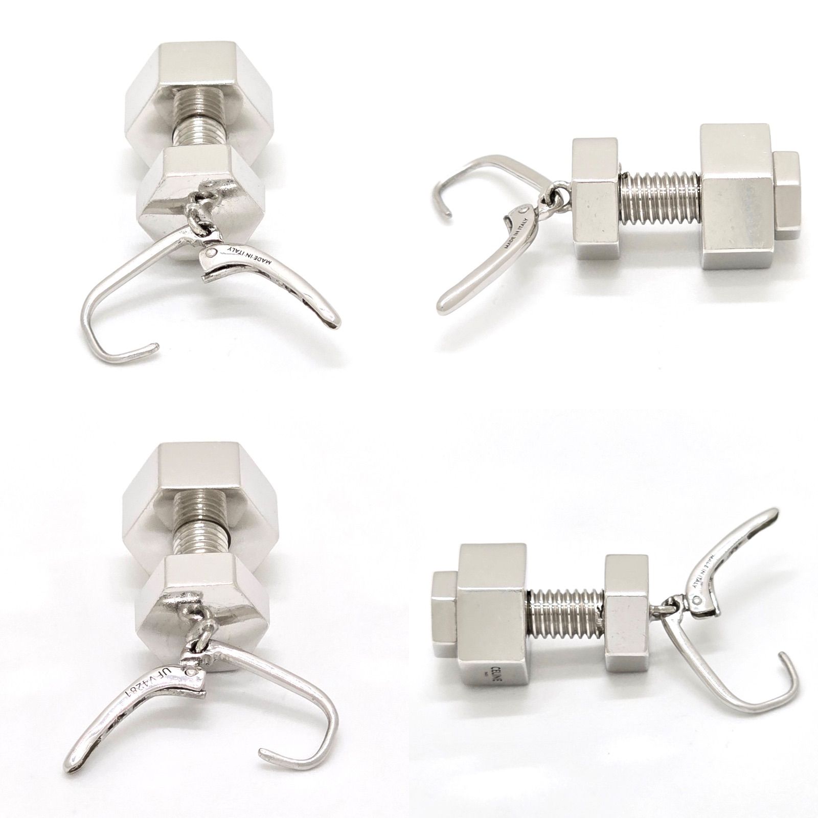 CELINE セリーヌ ボルト ピアス 片耳 スターリングシルバー SV925 箱