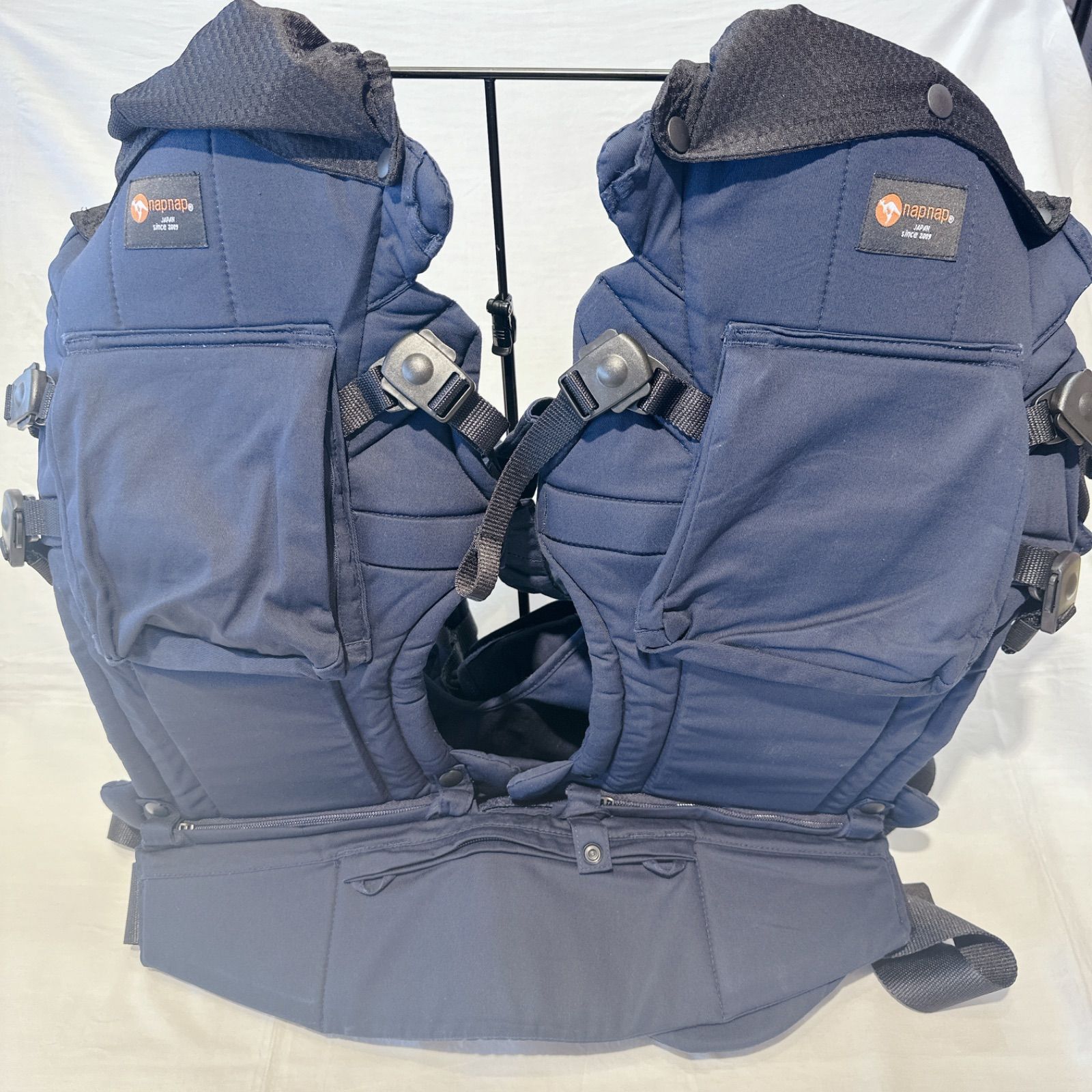 極美品☆ napnap ナップナップ ふたご抱っこひも 収納バッグ付き