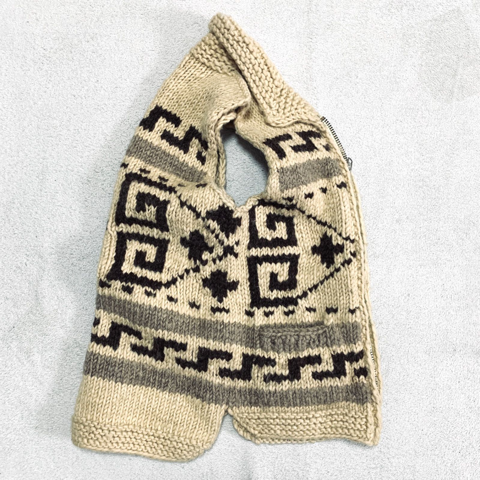 SOUTH2 WEST8 × CANADIAN SWEATER カウチンベスト ハンドニット ジップ