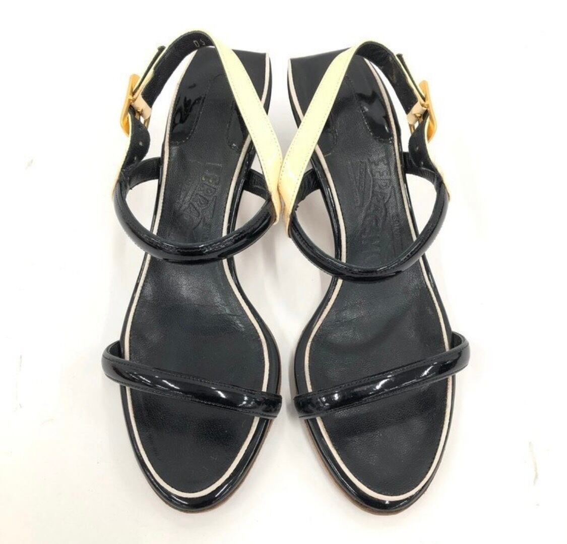 Salvatore Ferragamo】ヒールサンダル ブラック 黒 サルバトーレ