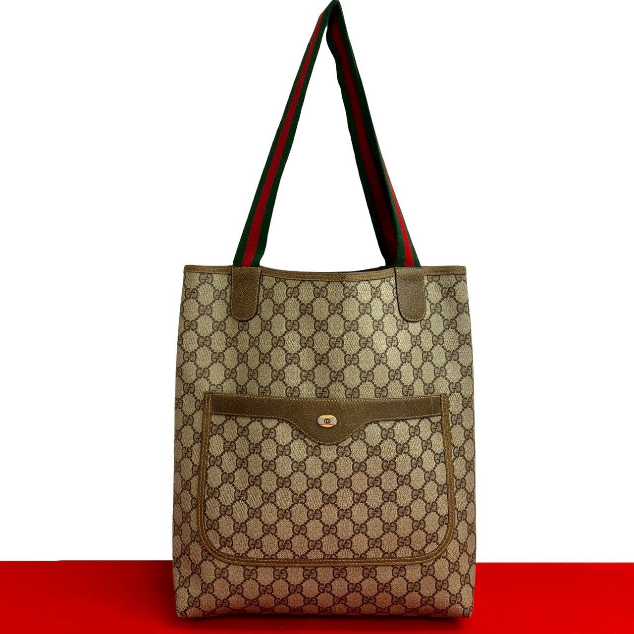 極 美品 GUCCI グッチ オールドグッチ ヴィンテージ シェリーライン GG