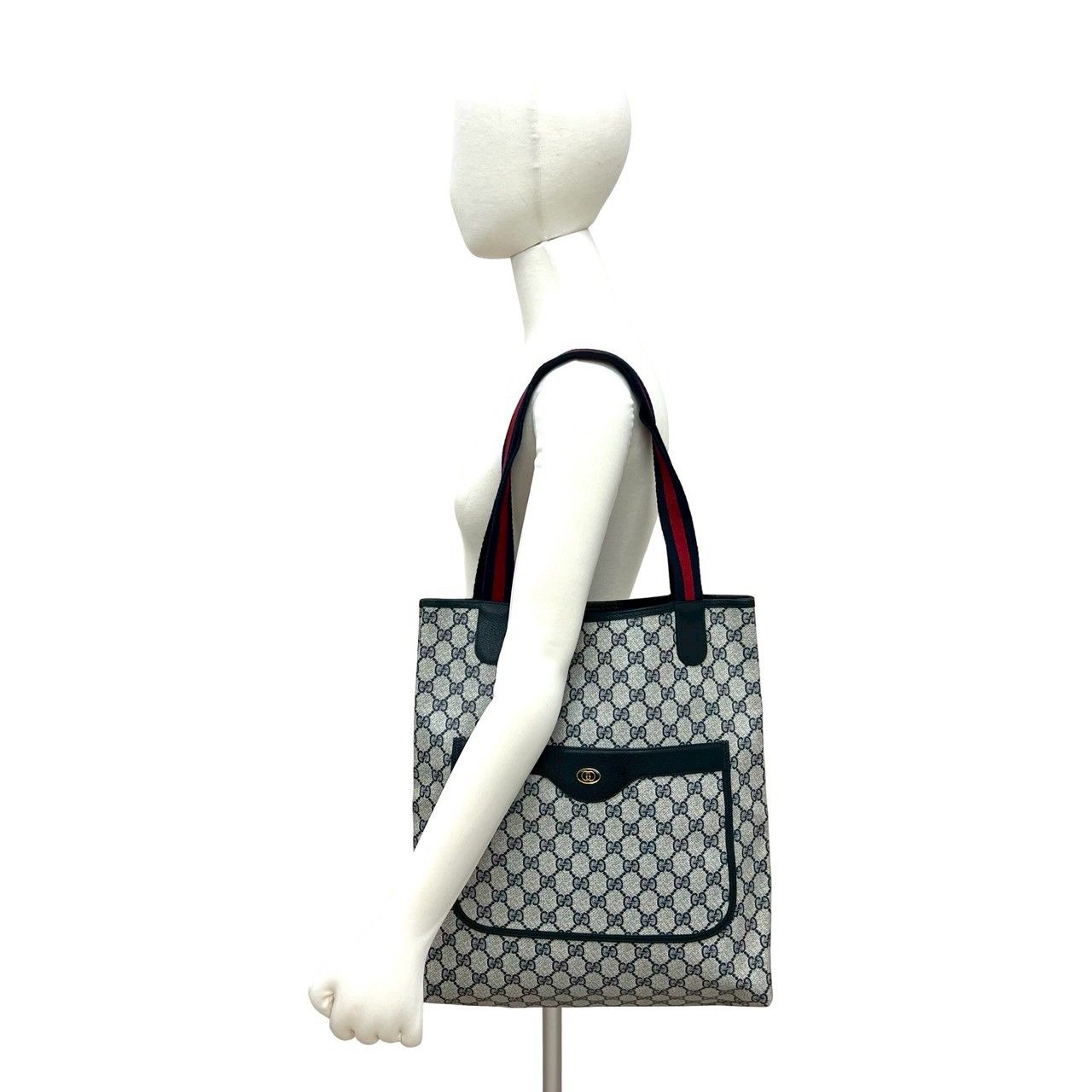 GUCCI グッチ ハンドバッグ シェリーライン リボン GG柄　美品 GUCCI - □グッチ GGキャンバス□ シェリーライン トートバッグ プリン