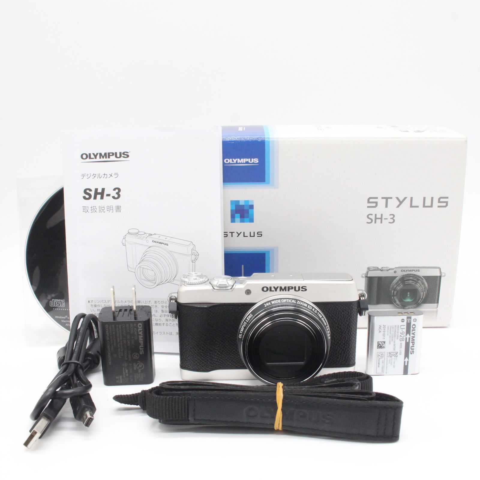 嬉しい元箱・説明書付き！□極上品□ OLYMPUS STYLUS SH-3 シルバー