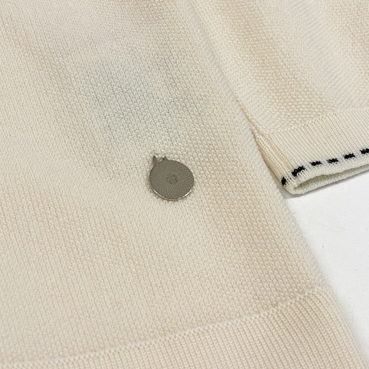 33a26 HERMES エルメス ニットセーター カーディガン トップス ロゴ