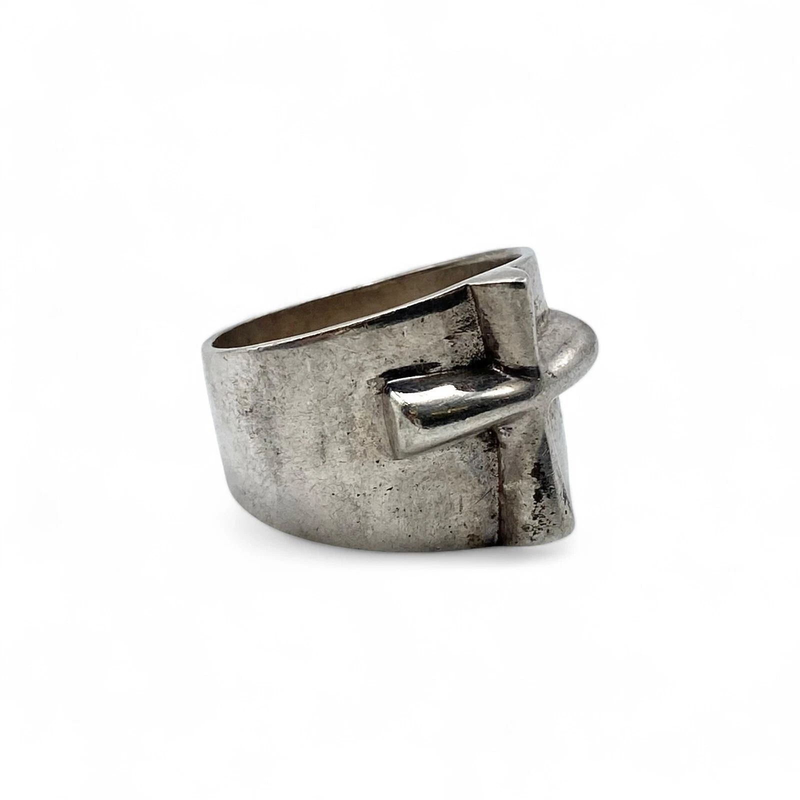 圧巻の迫力】ビッグクロス 十字架 Silver 925 刻印 90s Vintage Ring