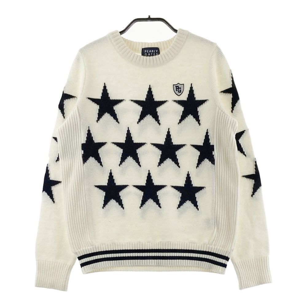 サイズ：0 PEARLY GATES パーリーゲイツ 長袖ニットセーター ウール混