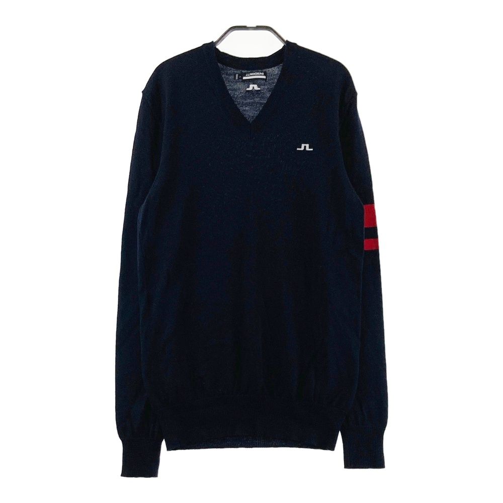 サイズ：S J.LINDEBERG ジェイリンドバーグ ウール 長袖ニットセーター