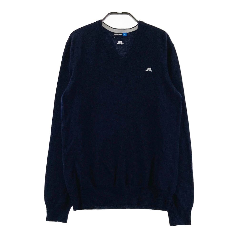 ジェイリンドバーグ　長袖ニット　メンズゴルフウェア サイズ：S J.LINDEBERG ジェイリンドバーグ ウール 長袖ニットセーター