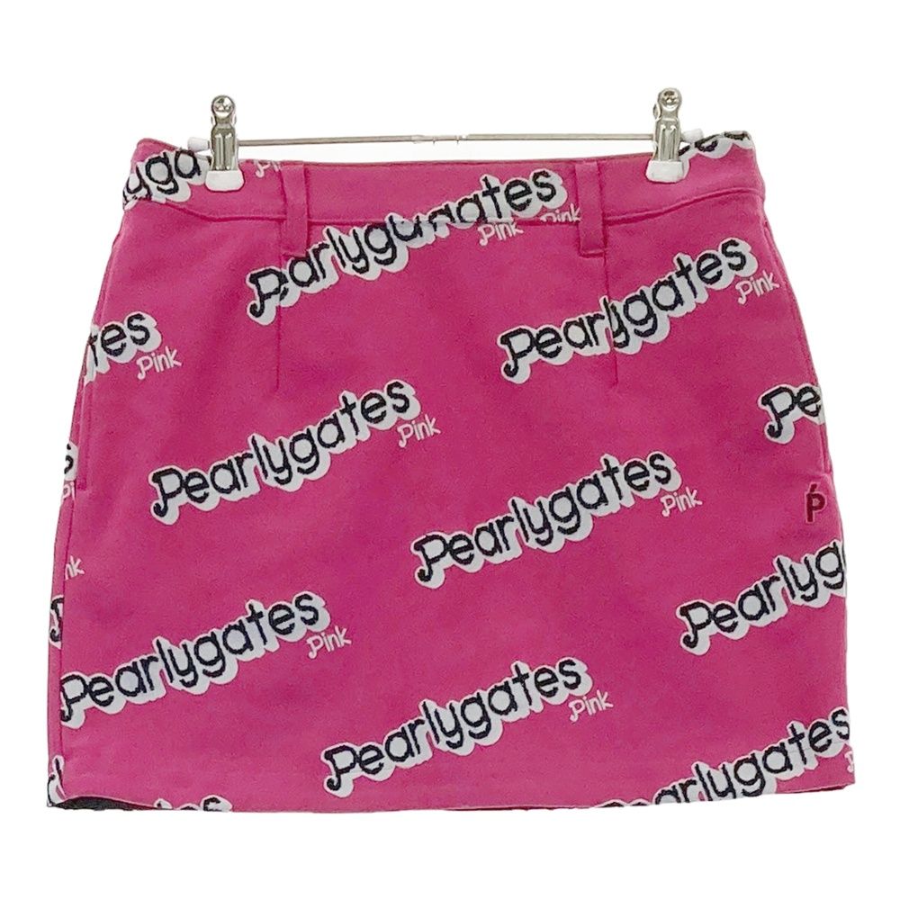 サイズ：1 PEARLY GATES パーリーゲイツ スカート ロゴ柄 パープル系