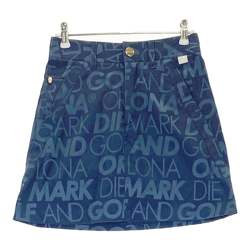 【美品】MARK&LONA マークアンドロナ　サイドロゴ　ゴルフスカート 40 サイズ：36 MARK&LONA マークアンドロナ インナー付スカート ロゴ 総柄