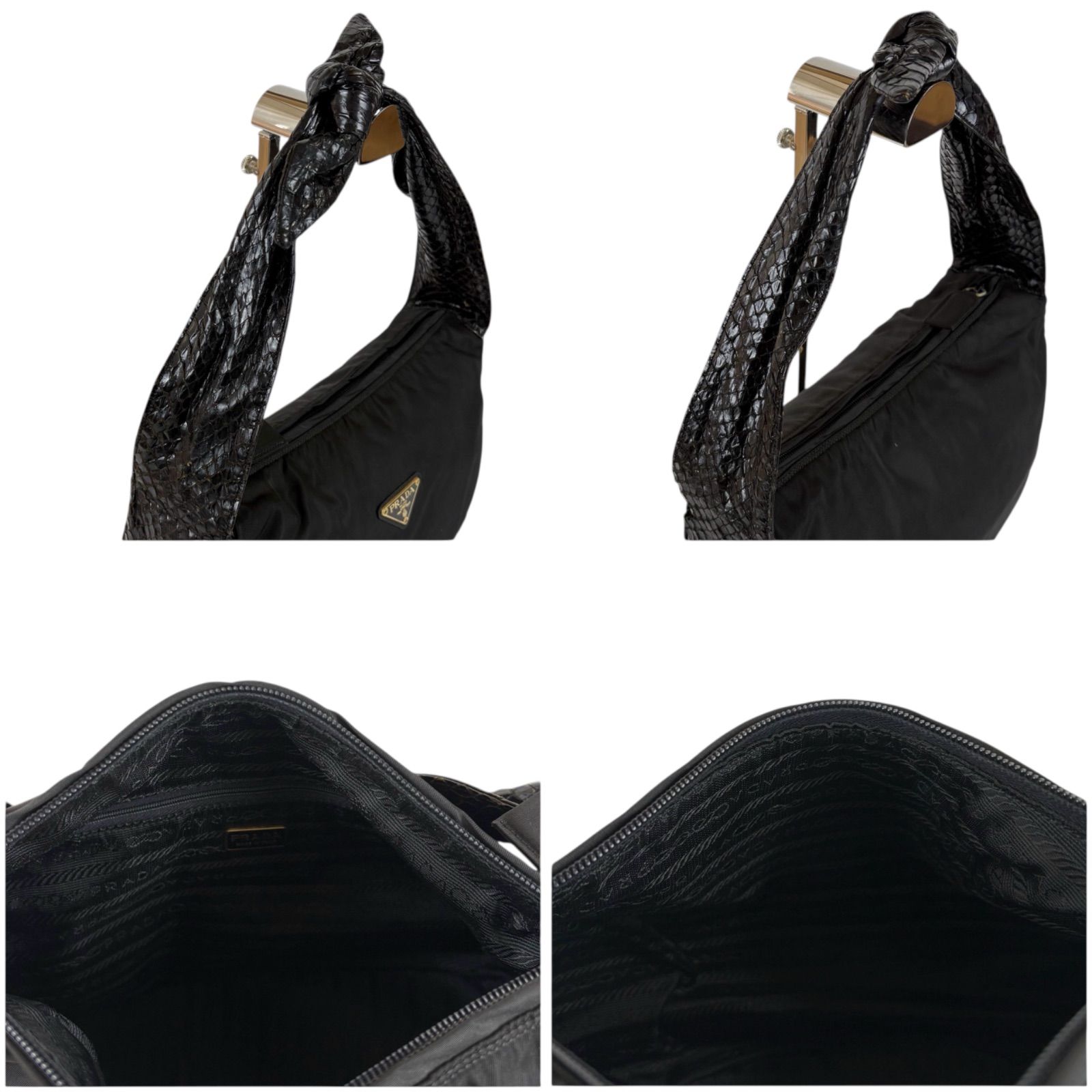 プラダ PRADA トライアングルロゴ ワンショルダーバッグ ホーボー