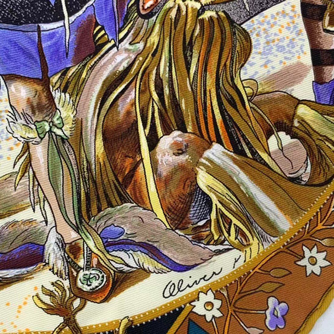 新品同様 HERMES エルメス カレ90 スカーフ シルク LES MYTHOLOGIES