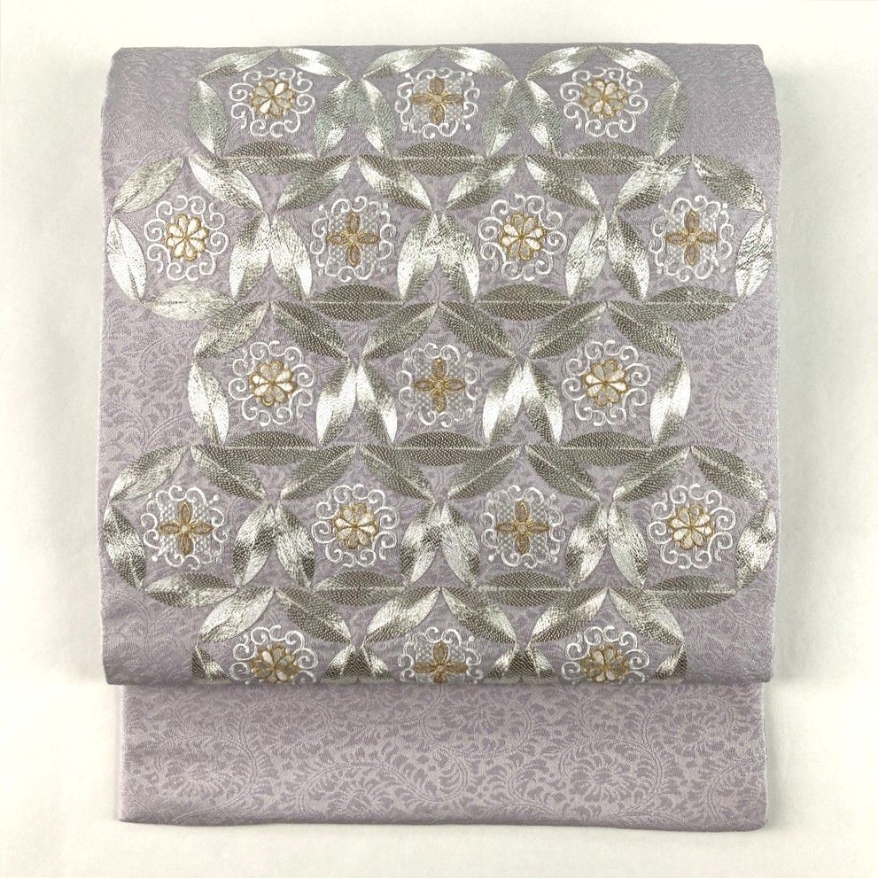 たんす屋 TANSU-YA リユース帯 帯 袋帯 薄藤 紫 セミフォーマル 織り