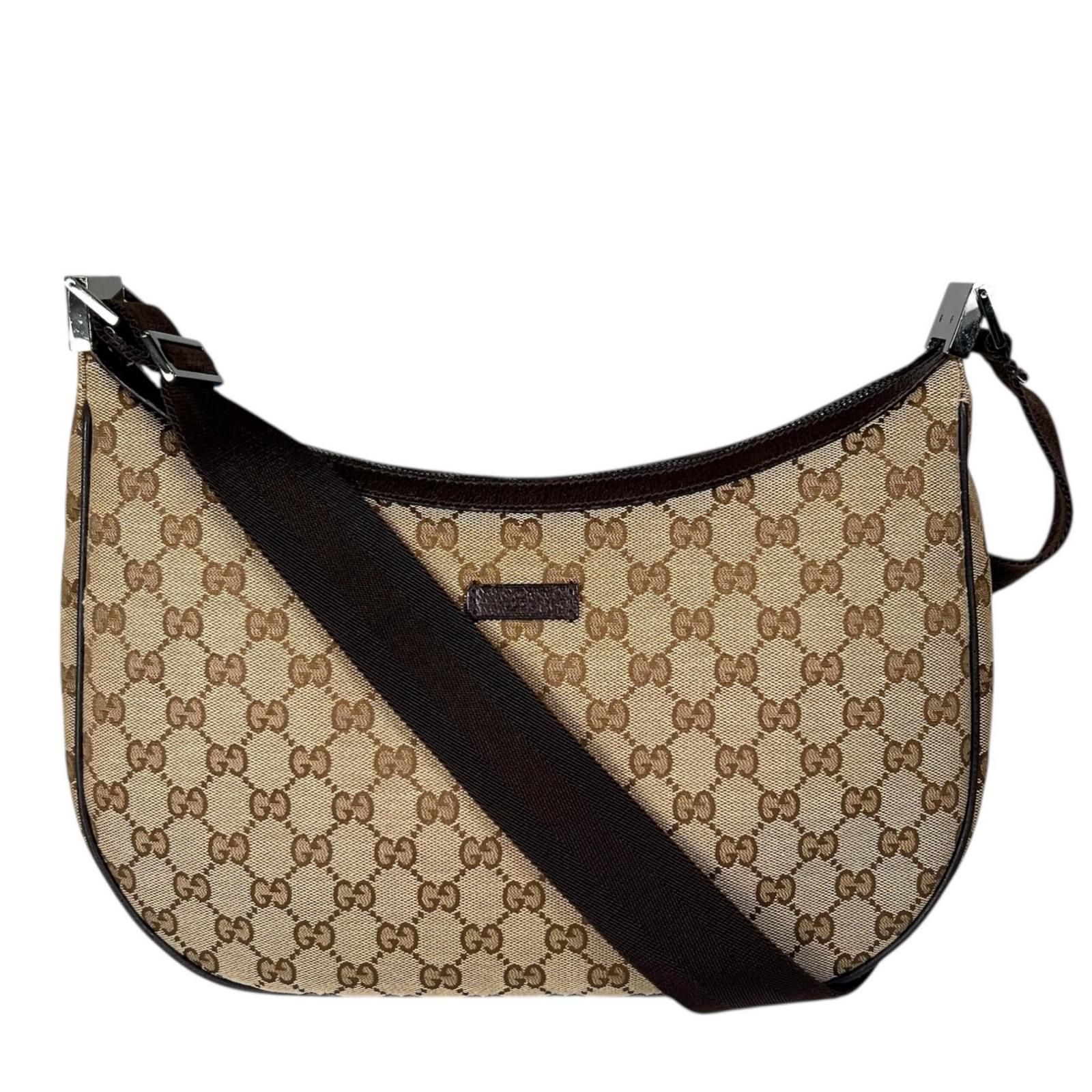 美品 GUCCI グッチ 122790 ショルダーバッグ GGキャンバス/レザー 