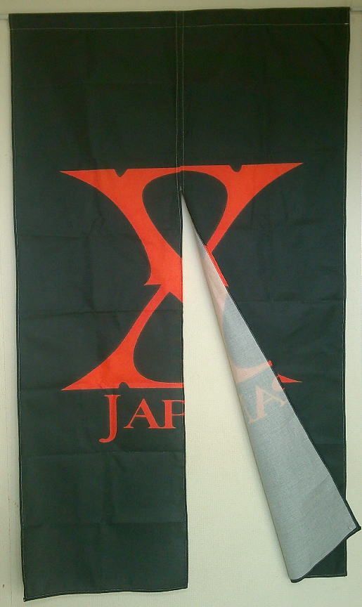 X-JAPANのれん幅84cm x 長さ145 - ブラック＆レッド X-Japan - メルカリ