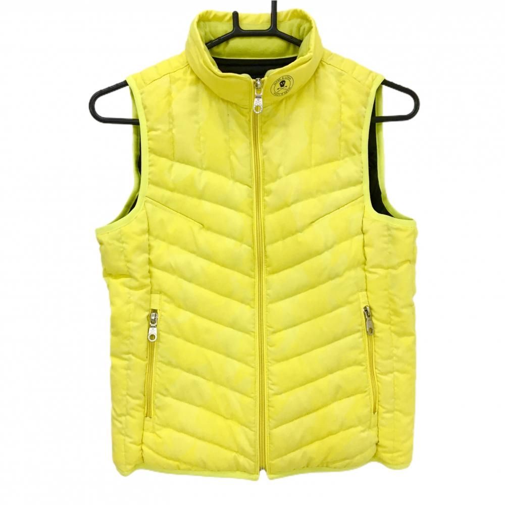 【美品✨】MARK＆LONA マークアンドロナ スカル カモフラダウンベスト マークアンドロナ ダウンベスト イエロー 迷彩調地模様 カモフラ