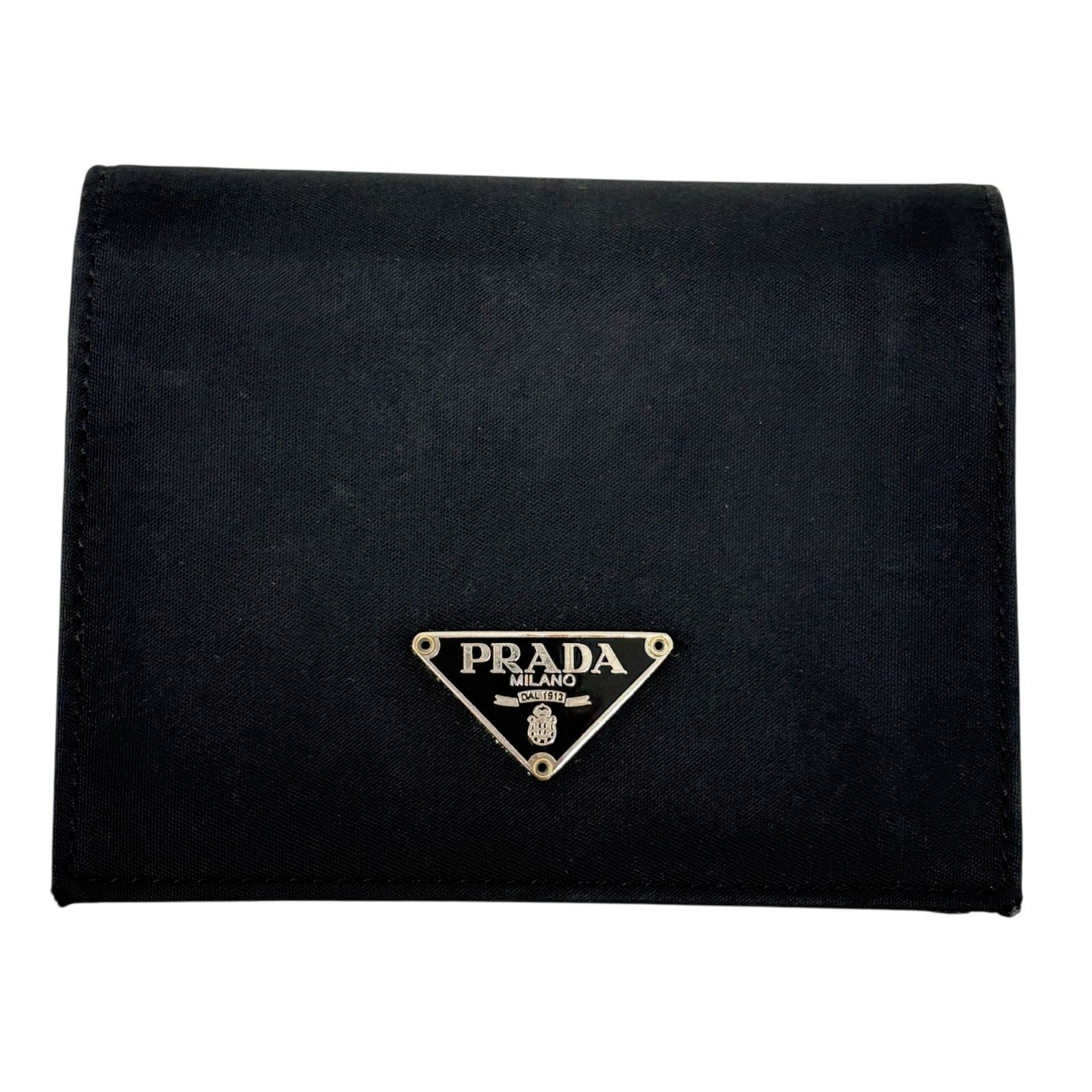 PRADA プラダ】 ナイロン 二つ折り財布 ウォレット 三角ロゴ