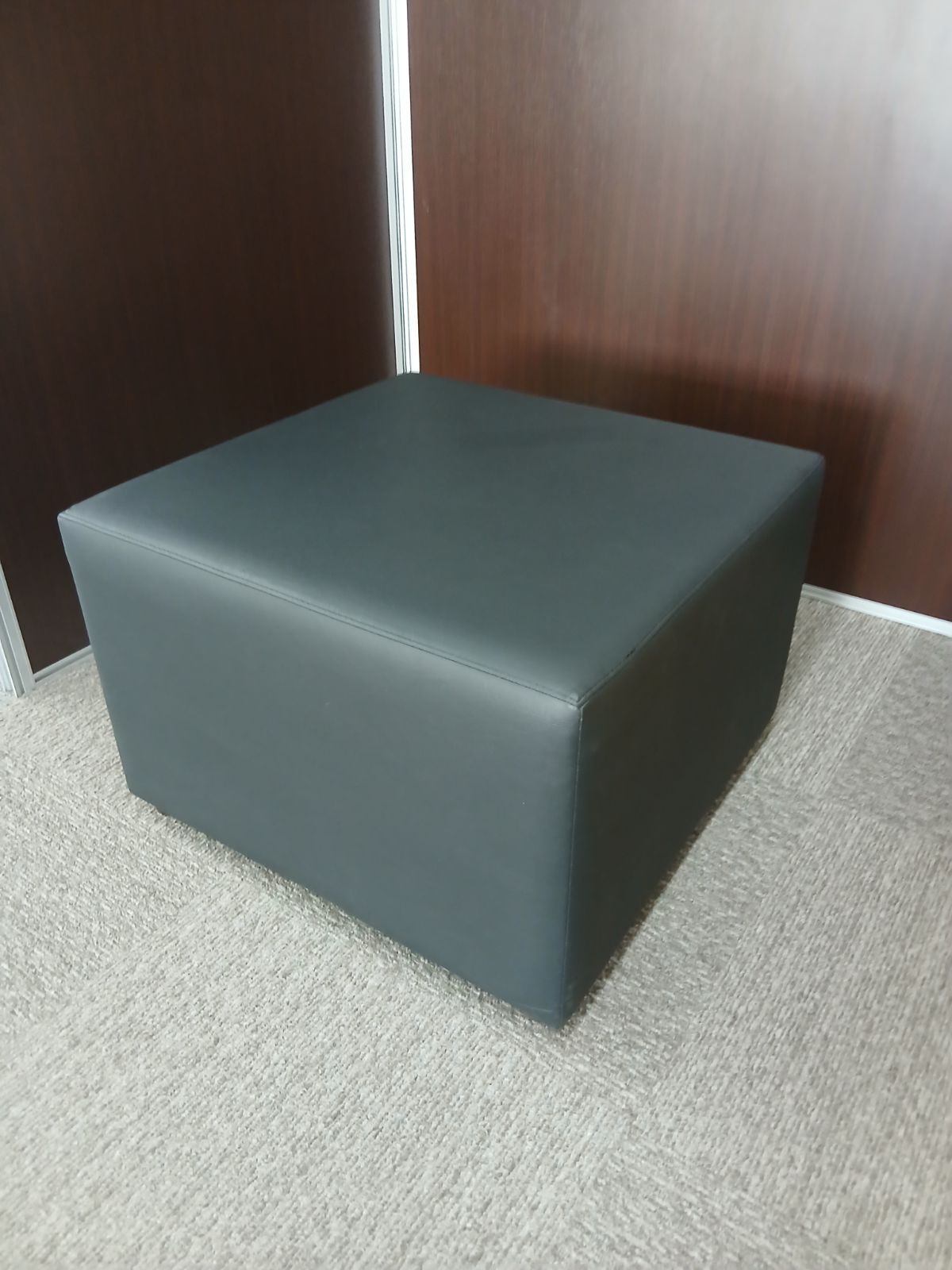 オットマン☆ブラック☆合皮レザー☆パブリック☆チョイ掛け☆600×600