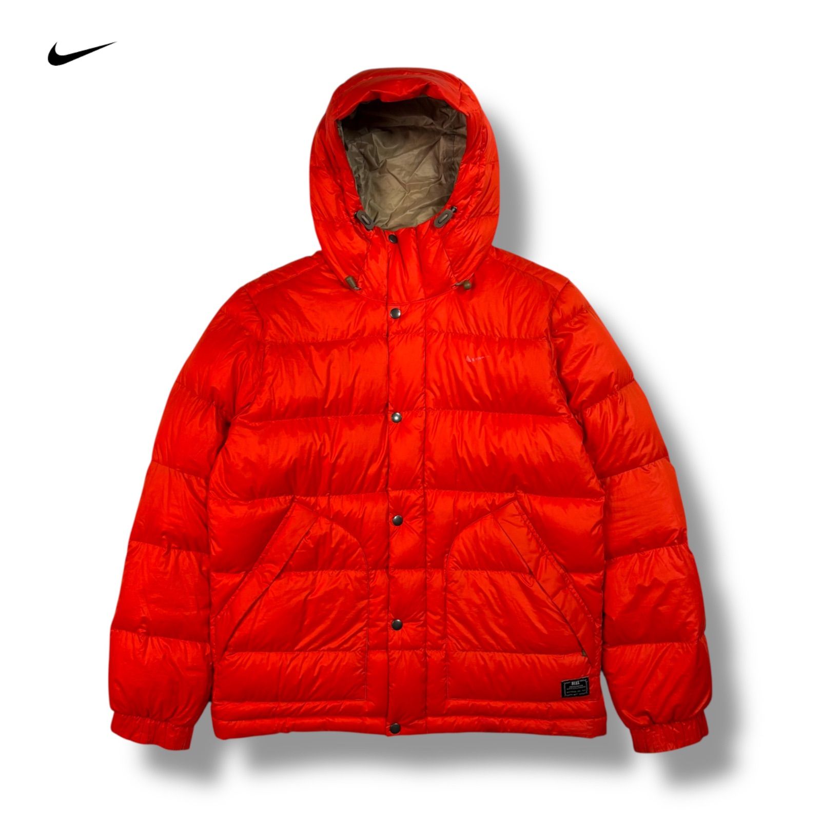 NIKE 800フィルパワーダウンジャケット y2k オレンジ M - メルカリ