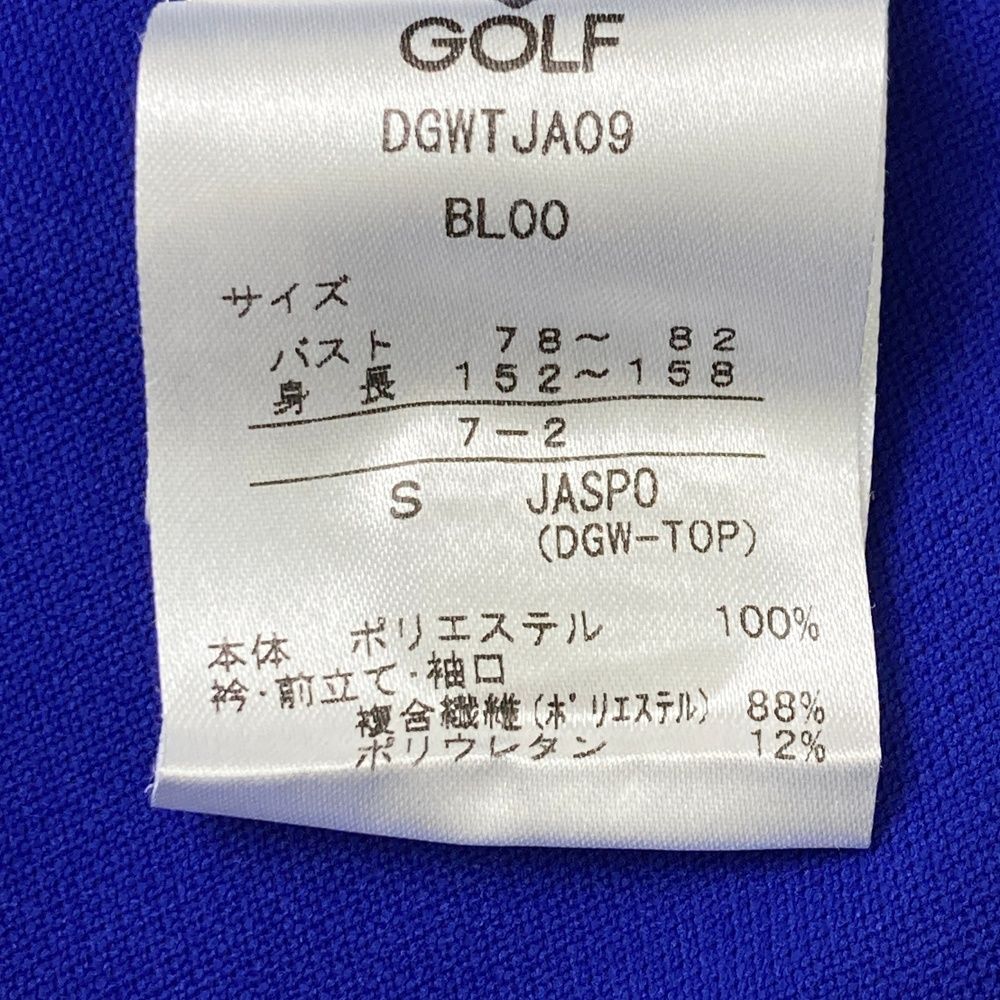 サイズ：S DESCENTE GOLF デサントゴルフ バイカラー 袖フリル半袖