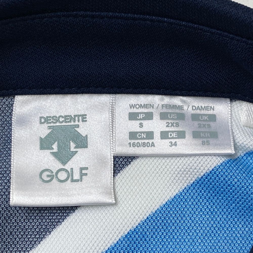 サイズ：S DESCENTE GOLF デサントゴルフ ロゴ入り 半袖ポロシャツ