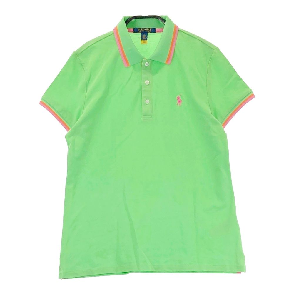 サイズ：M POLOGOLF ラルフローレン ポロゴルフ 襟ロゴ 半袖ポロシャツ 