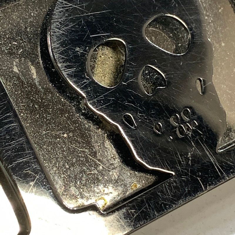 中古品】 MARK＆LONA マーク＆ロナ スカルデザインレザーベルト 【205