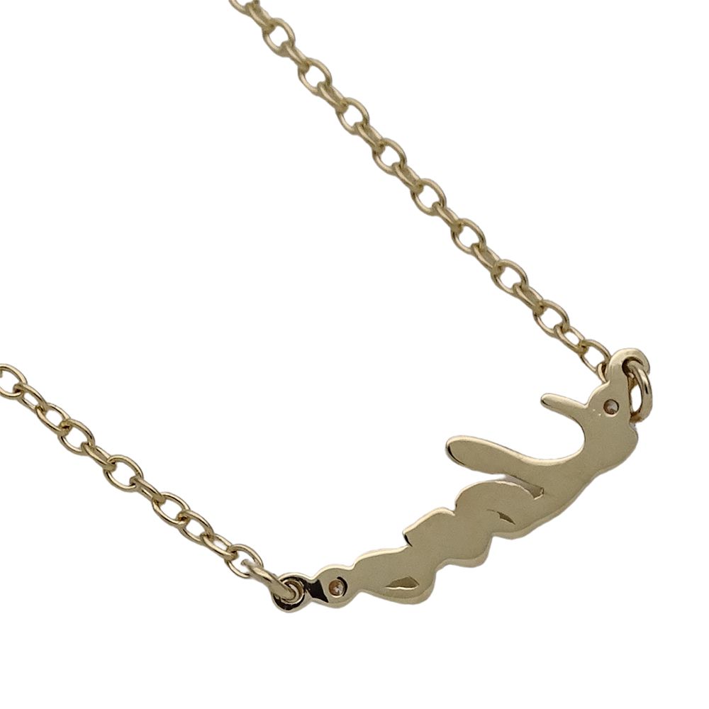 アーカー AHKAH ネックレス レディース ブランド K18YG 2Pダイヤモンド