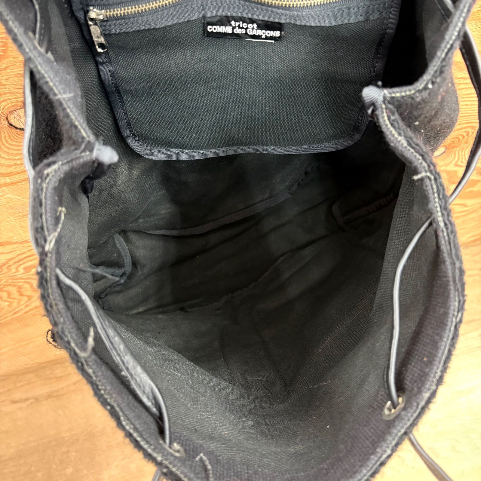 tricot comme des garçons 90s 縮絨ウール リュック tricot comme des