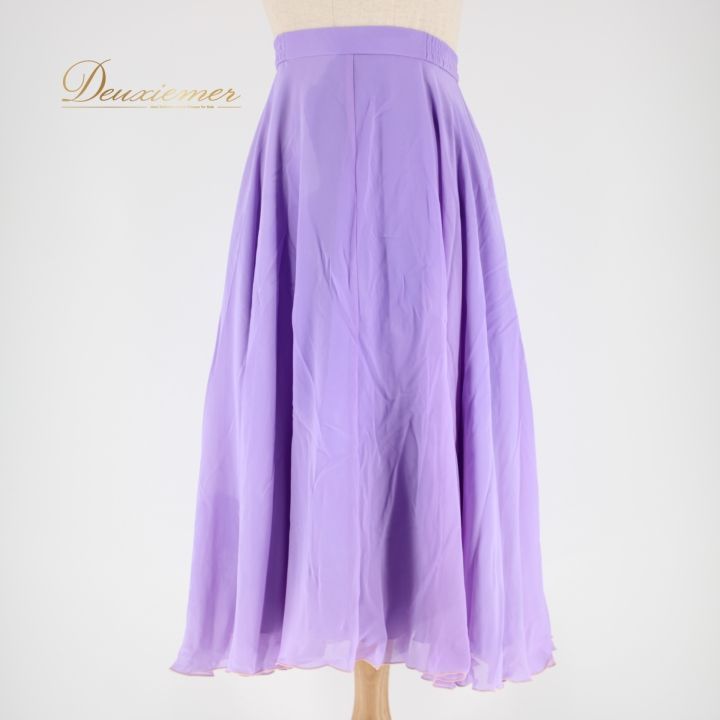 【チャコット　ロイヤルダンス】レディースS　スカート　紫色　日本製 社交ダンス 衣装 スタンダード スカート レッスンウェア レディース