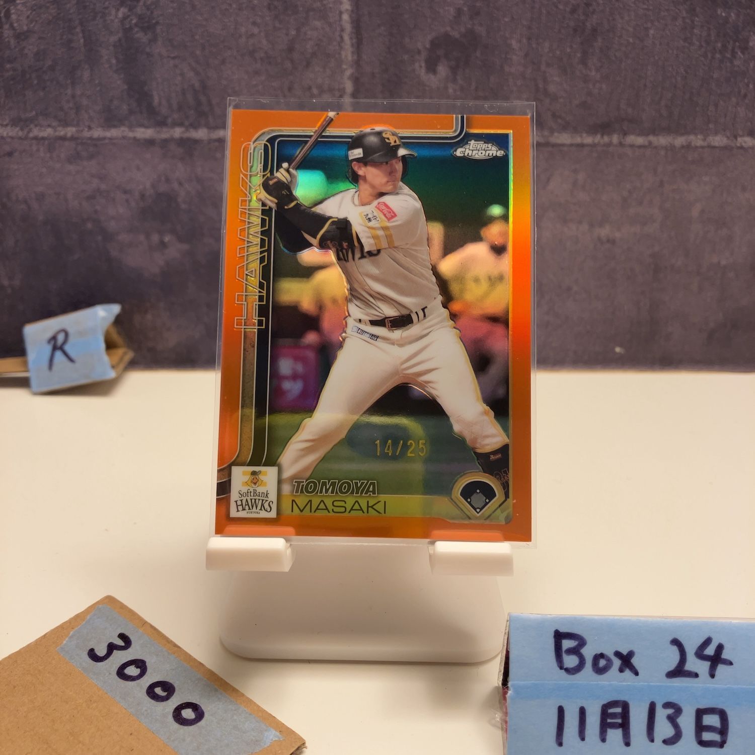 正木智也 チェキ 2025 Topps Chrome NPB 正木智也 Tomoya Masaki 14/25 福岡