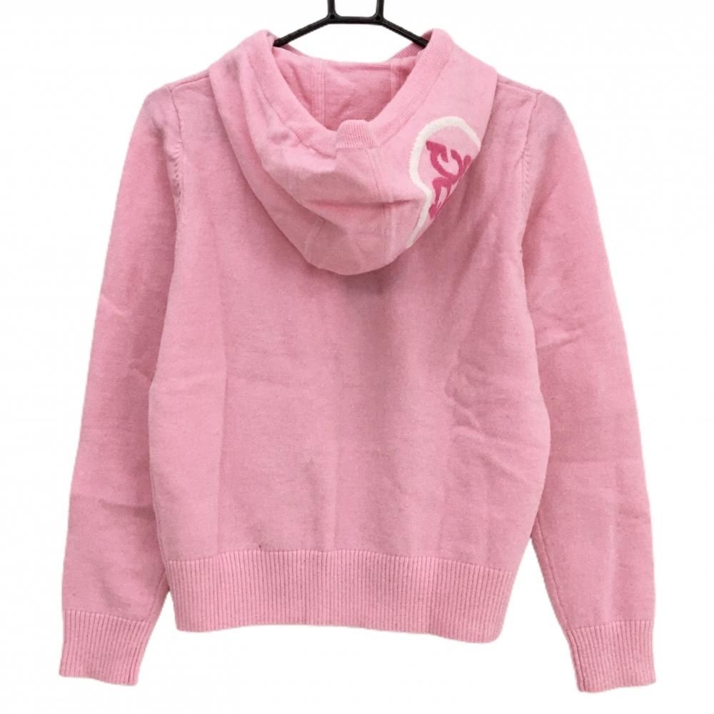 新品】ジーフォア ニットパーカー ピンク 韓国モデル フードロゴ
