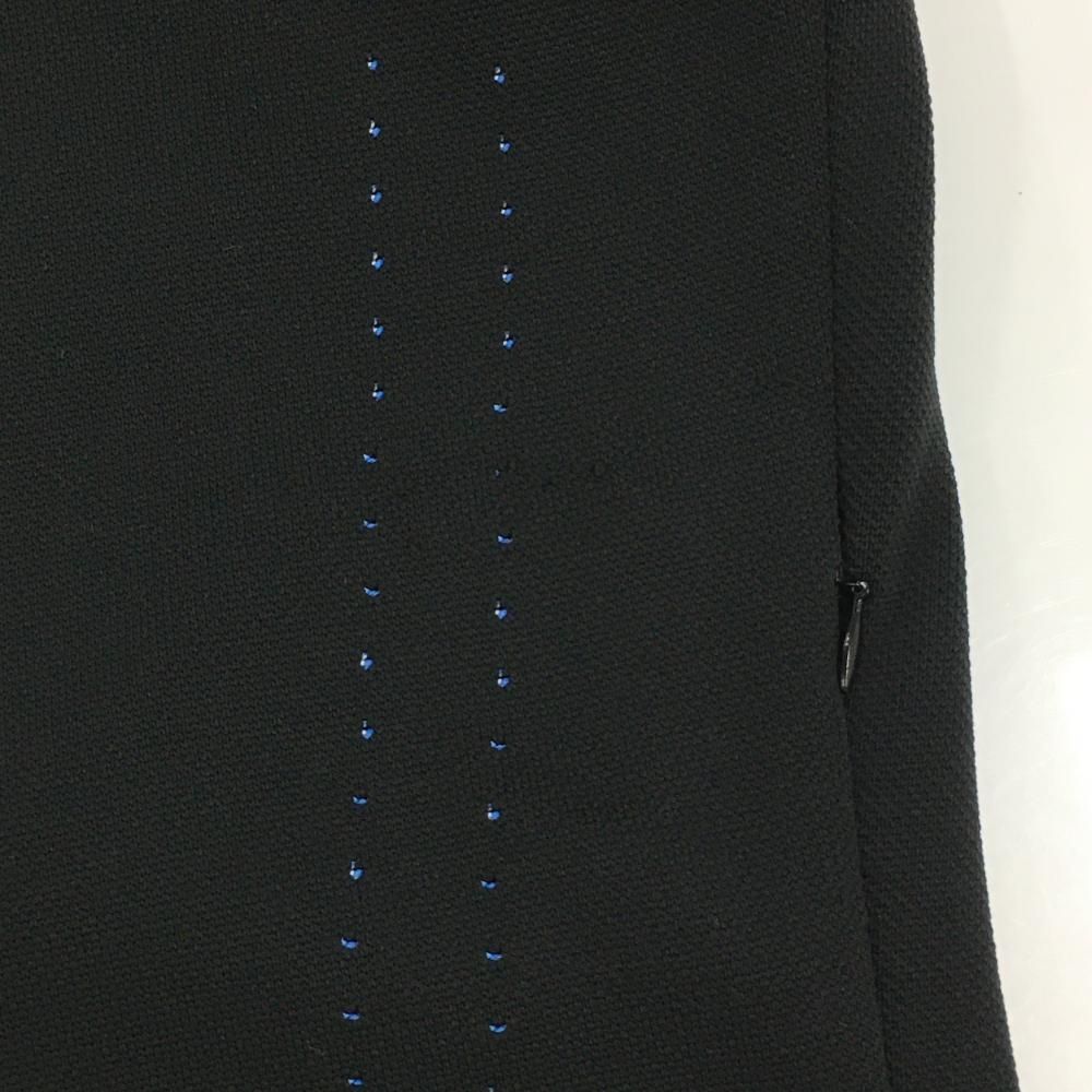 美品】ジーフォア ニットジップベスト 黒×ブルー 一部カモフラ 迷彩