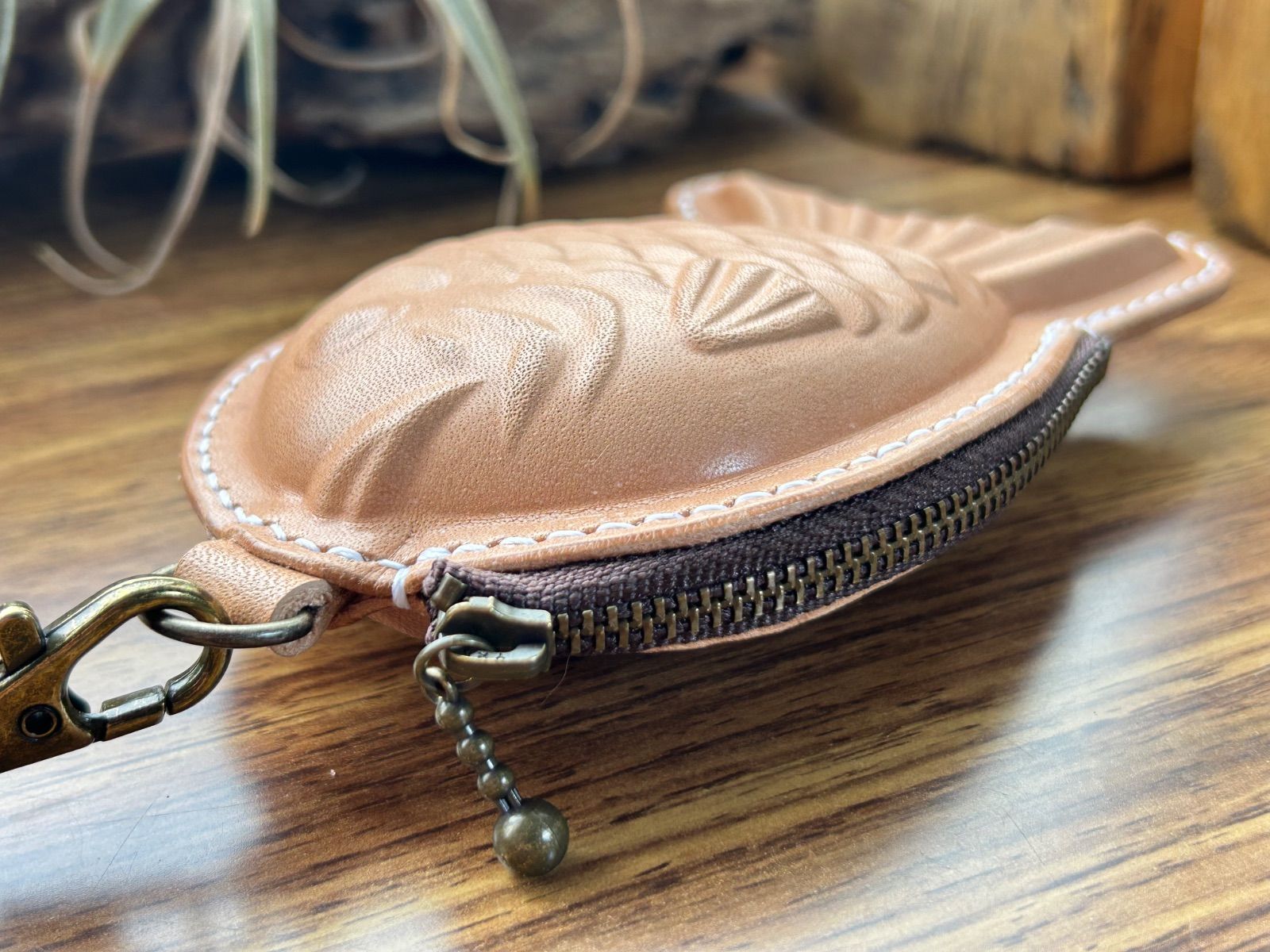 【組合せ自由３個セット】本革たい焼き型ミニポーチ｜遊び心ある小物・小銭入れ 栃木レザー】本革たい焼き型ミニポーチ｜遊び心ある小物・小銭入れ