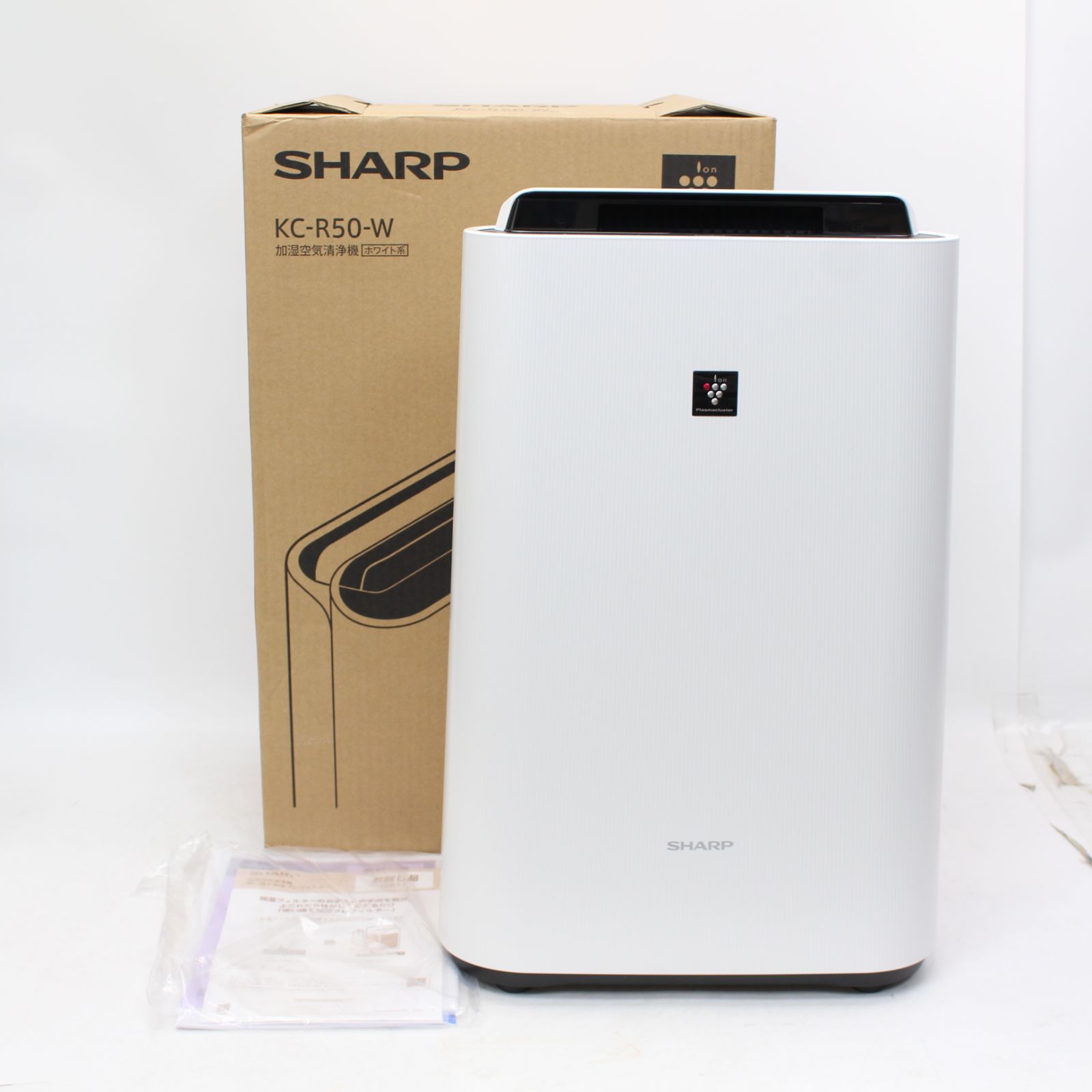 IS693)【美品/2024年製】シャープ 加湿 空気清浄機 KC-R50-W プラズマ