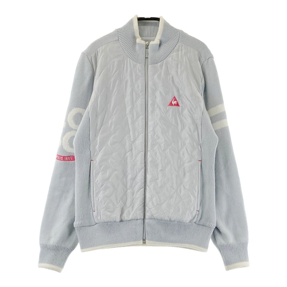le coq sportif ゴルフ チェック切替 ジップニット L アウター サイズ：M LE COQ GOLF ルコックゴルフ 中綿切替 ニット ジップ
