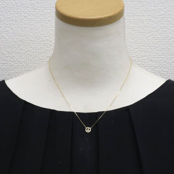 アーカー K18YG ダイヤモンド ペンダントネックレス 0.07ct ピース 